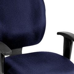 Homeroots Charcoal Fabric Seat Swivel Adjustable Task Chair Fabric Back Plastic Frame 372357