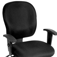 Homeroots Charcoal Fabric Seat Swivel Adjustable Task Chair Fabric Back Plastic Frame 372358