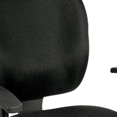 Homeroots Charcoal Fabric Seat Swivel Adjustable Task Chair Fabric Back Plastic Frame 372359