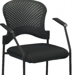 Homeroots Black Fabric Seat Swivel Adjustable Task Chair Plastic Back Plastic Frame 372367
