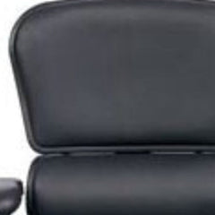 Homeroots Black Faux Leather Seat Swivel Adjustable Task Chair Leather Back Plastic Frame 372373