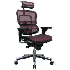Homeroots Plum Swivel Adjustable Executive Chair Mesh Back Plastic Frame 372392