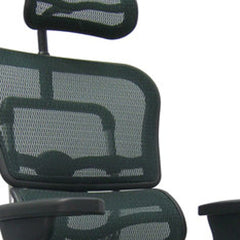 Homeroots Green Swivel Adjustable Executive Chair Mesh Back Plastic Frame 372394