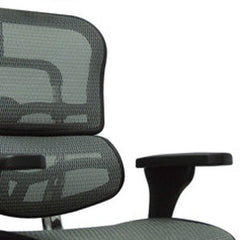 Homeroots Green Swivel Adjustable Executive Chair Mesh Back Plastic Frame 372397