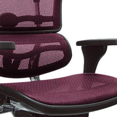 Homeroots Plum Swivel Adjustable Task Chair Mesh Back Plastic Frame 372398
