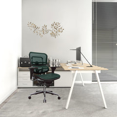 Homeroots Green Swivel Adjustable Task Chair Mesh Back Plastic Frame 372400