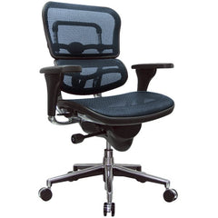 Homeroots Blue Swivel Adjustable Task Chair Mesh Back Plastic Frame 372401