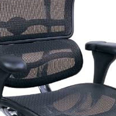Homeroots Black Swivel Adjustable Task Chair Mesh Back Plastic Frame 372402