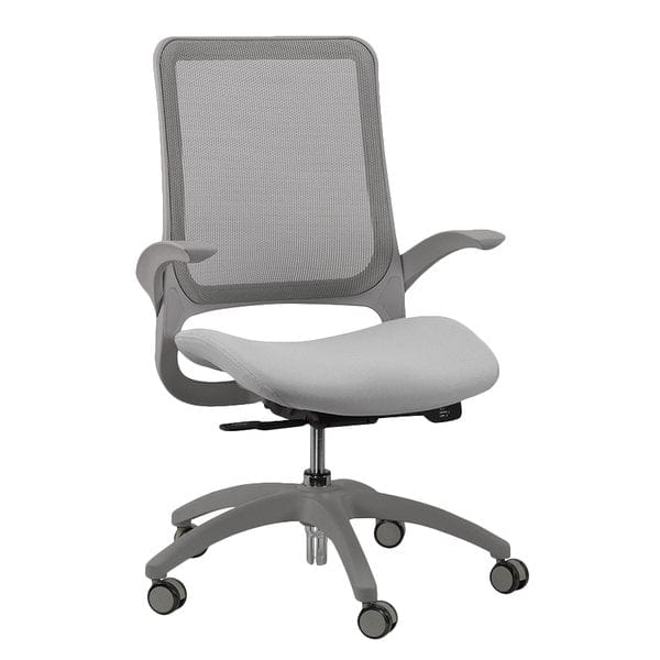 Homeroots Green Fabric Seat Swivel Adjustable Task Chair Mesh Back Plastic Frame 372406
