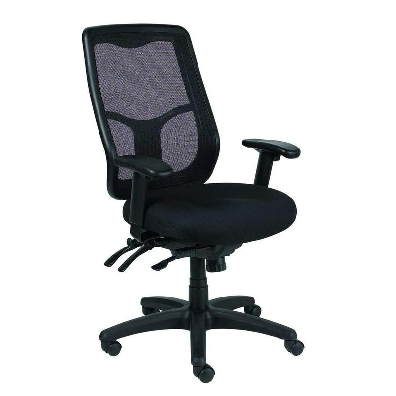 Homeroots Green Fabric Seat Swivel Adjustable Task Chair Mesh Back Plastic Frame 372408