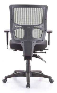 Homeroots Gray Fabric Seat Swivel Adjustable Task Chair Mesh Back Plastic Frame 372410