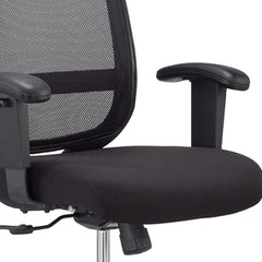Homeroots Black Fabric Seat Swivel Adjustable Task Chair Mesh Back Plastic Frame 372411