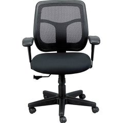 Homeroots Green Fabric Seat Swivel Adjustable Task Chair Mesh Back Plastic Frame 372413