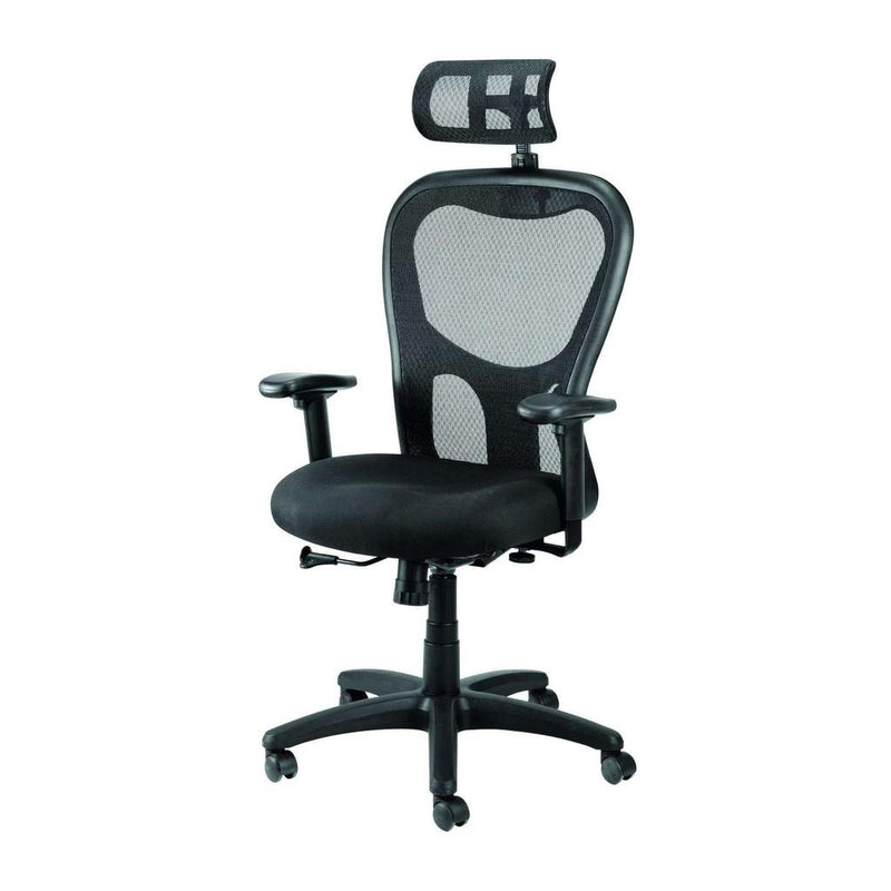 Homeroots Green Fabric Seat Swivel Adjustable Executive Chair Mesh Back Plastic Frame 372414