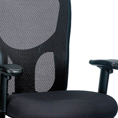 Homeroots Black Fabric Seat Swivel Adjustable Task Chair Mesh Back Plastic Frame 372415