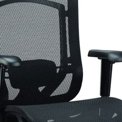 Homeroots Black Swivel Adjustable Task Chair Mesh Back Plastic Frame 372416