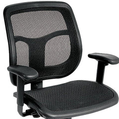 Homeroots Black Swivel Adjustable Task Chair Mesh Back Plastic Frame 372417