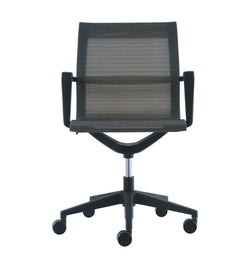 Homeroots Charcoal Swivel Adjustable Task Chair Mesh Back Plastic Frame 372420