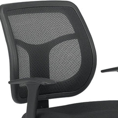 Homeroots Black Fabric Seat Swivel Task Chair Mesh Back Plastic Frame 372424
