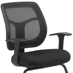 Homeroots Black Fabric Seat Swivel Task Chair Mesh Back Plastic Frame 372424