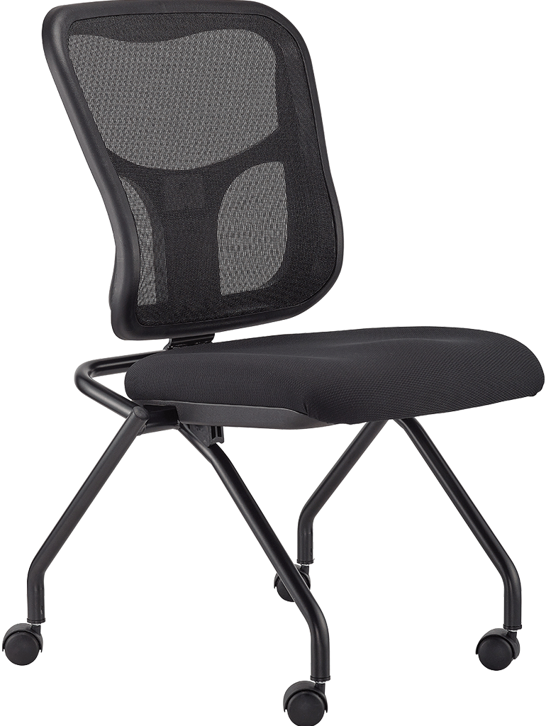 Homeroots Black Fabric Seat Swivel Adjustable Task Chair Mesh Back Plastic Frame 372426