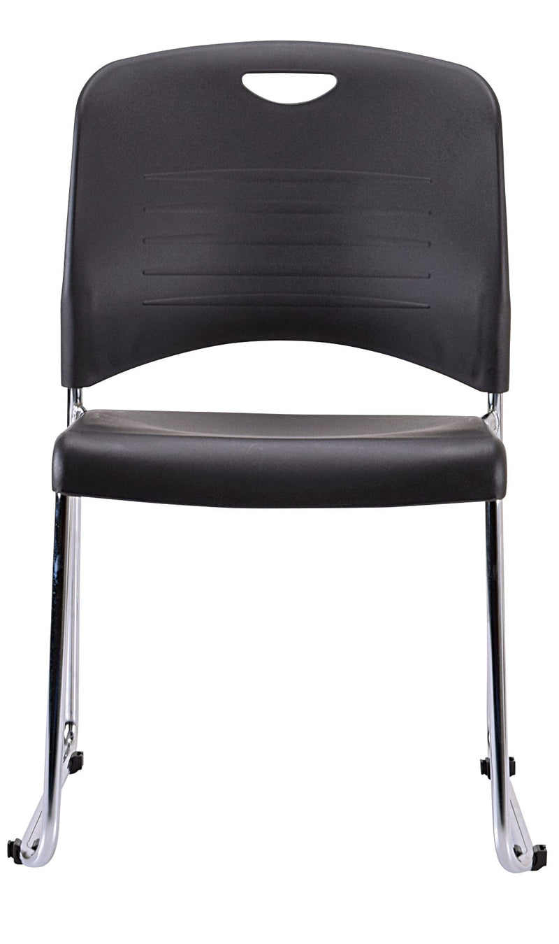 Homeroots Set Of Four Black Swivel Adjustable Task Chair Plastic Back Plastic Frame 372439
