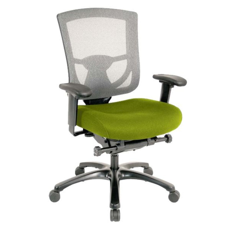 Homeroots Green Fabric Seat Swivel Adjustable Task Chair Mesh Back Plastic Frame 372459