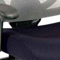 Homeroots Denim Blue Fabric Seat Swivel Adjustable Task Chair Mesh Back Plastic Frame 372461
