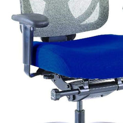 Homeroots Blue Fabric Seat Swivel Adjustable Task Chair Mesh Back Plastic Frame 372463