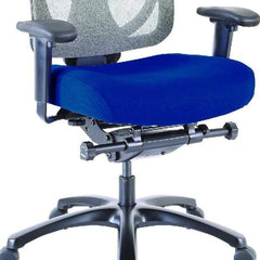 Homeroots Blue Fabric Seat Swivel Adjustable Task Chair Mesh Back Plastic Frame 372463