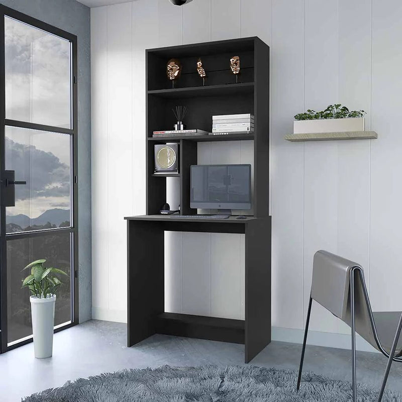 FM Furniture Weston Computer Desk with Hutch FM5713ELW - My Home Office Store
