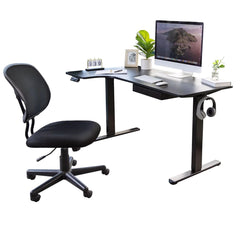 Mount It L-Shaped Electric Height Adjustable Sit-Stand Desk MI-15002 - My Home Office Store