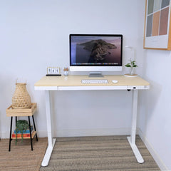 Mount It Compact Height Adjustable Sit-Stand Desk with Drawer MI-15004 - My Home Office Store