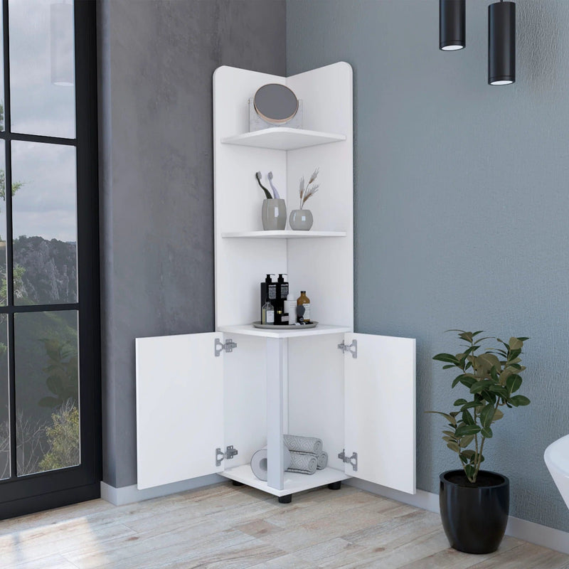 FM Furniture Sunriver Corner Shelf with Cabinet FM8979MLB - My Home Office Store