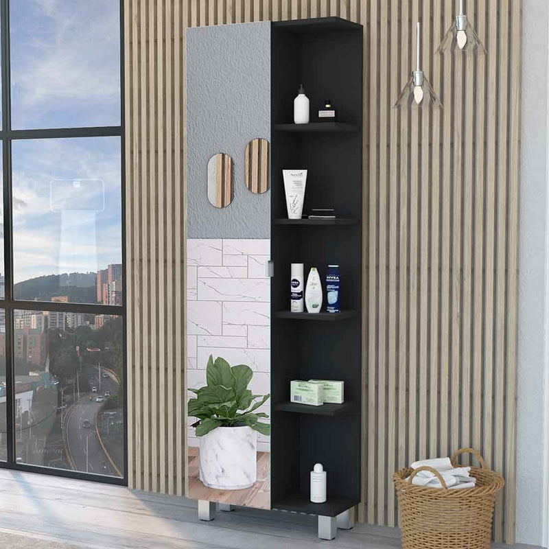 FM Furniture Los Angeles Linen Cabinet with Mirror - My Home Office Store