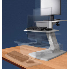 Kantek Desktop Sit to Stand Computer Workstation w/base, STS810(W) - My Home Office Store