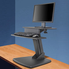 Kantek Desktop Sit to Stand Computer Workstation w/base, STS810(W) - My Home Office Store