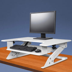 Kantek Desktop Riser Workstation Sit to Stand, STS900(W) - My Home Office Store