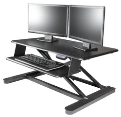 Kantek Electric Sit to Stand Computer Workstation w/ base, Black STS965 - My Home Office Store