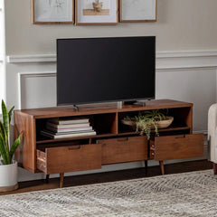 Walker Edison Ivy 3-Drawer Solid Wood TV Console
