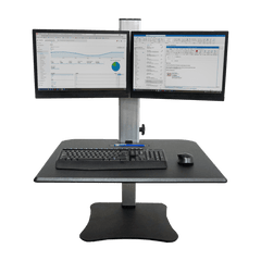 Victor High Rise Dual Monitor Sit and Stand Desk Converter DC350A - My Home Office Store