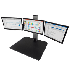 Victor High Rise Electric Triple Monitor Sit Stand Desk Converter DC475 - My Home Office Store