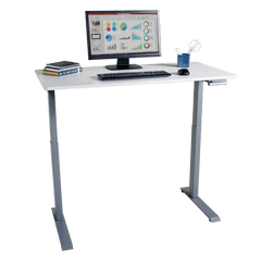 Victor High Rise Height Adjustable Electric Full Standing Desk - 4ft. Wide, DC840B(W) - My Home Office Store