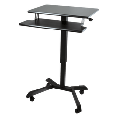 Victor High Rise Mobile Adjustable Standing Desk with Keyboard Tray DC550 - My Home Office Store