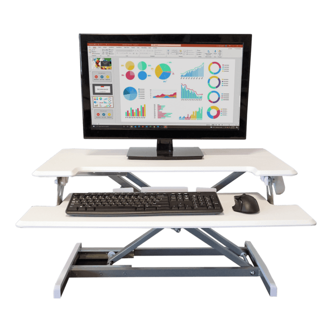 Victor High Rise Compact Height Adjustable Sit-Stand Workstation DCX610W - My Home Office Store