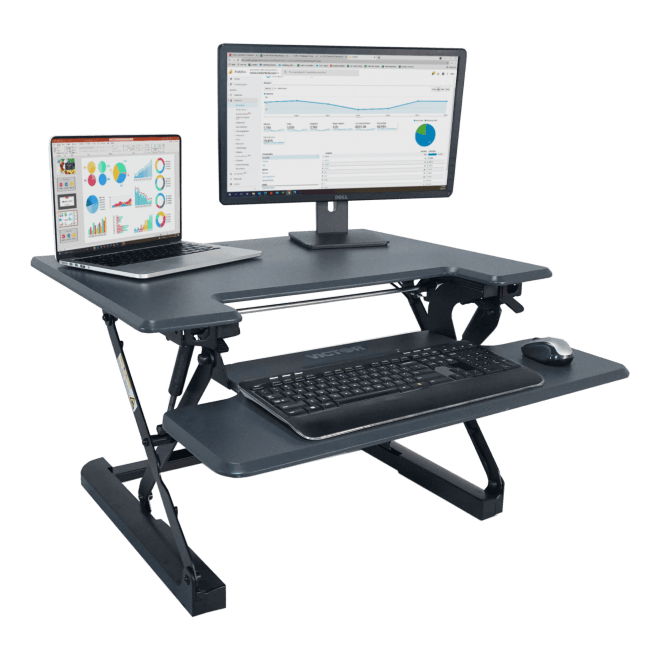 Victor High Rise Height Adjustable Sit-Stand Workstation, 31