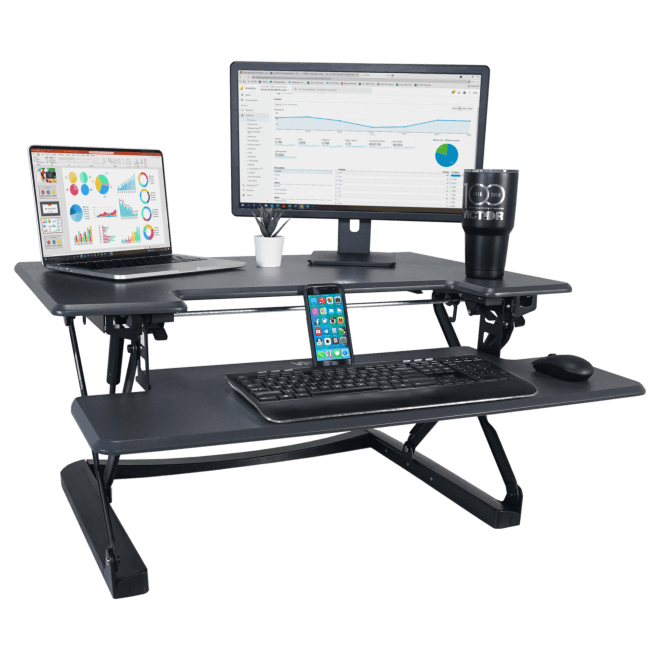 Victor High Rise Height Adjustable Sit-Stand Workstation, 36