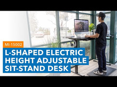 Mount It L-Shaped Electric Height Adjustable Sit-Stand Desk MI-15002