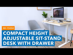 Mount It Compact Height Adjustable Sit-Stand Desk with Drawer MI-15004