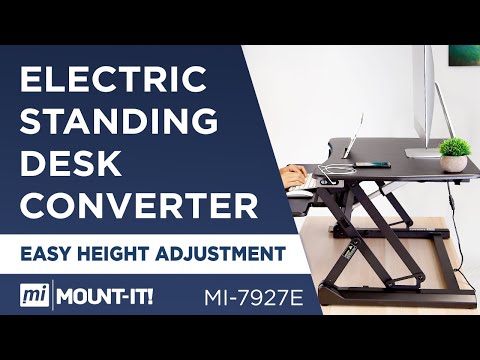 Mount It Electric Desk Converter with Built In USB Port MI-7927E